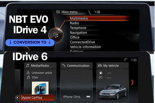 BMW NBT EVO IDrive 4 to IDrive 6 with Apple CarPlay