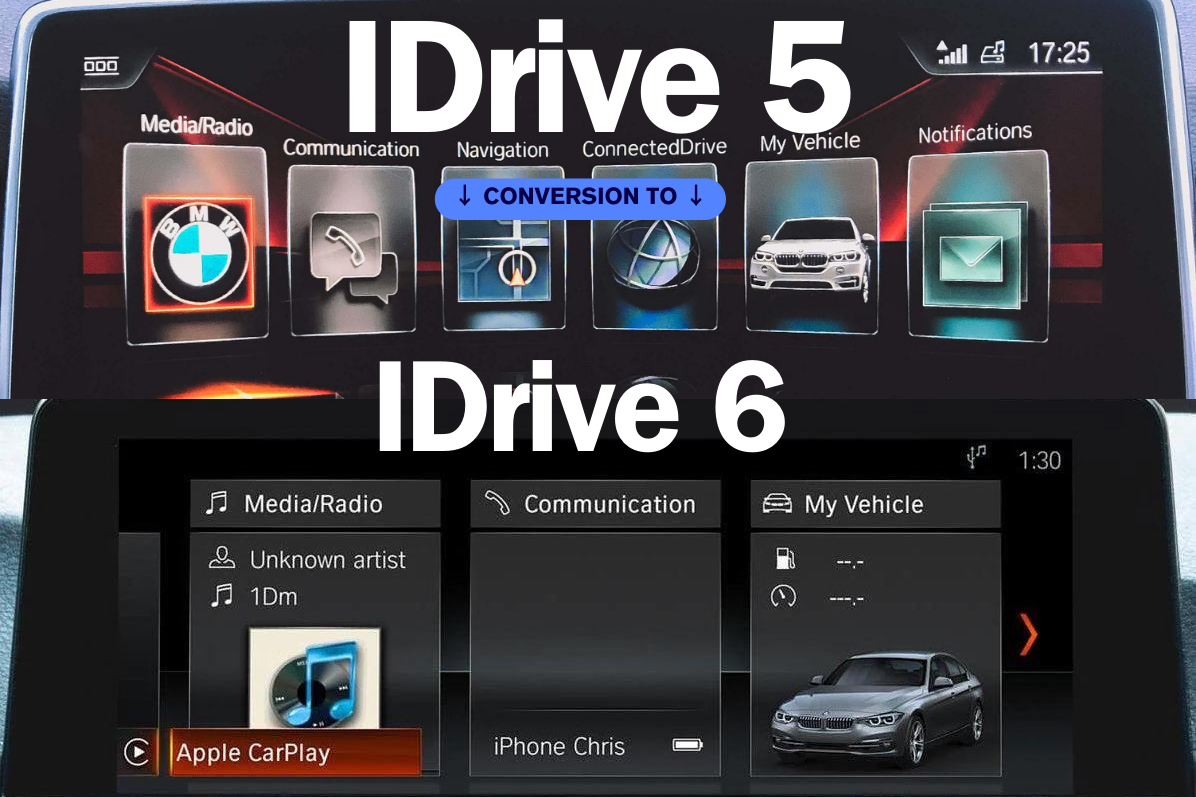 BMW NBT EVO IDrive 5 to IDrive 6 with Apple CarPlay Full screen