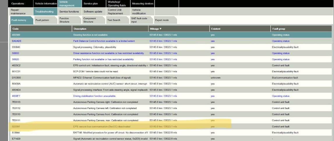 BMW G Series New and USED EPS5 SecOc Coding and Programming